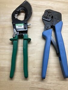 Greenlee 45206 Ratcheting Cutter &amp; AMP Crimpers
