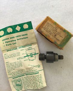 Greenlee Radio Chassis Punch No. 730 Round 3/4&#034; W/ Box &amp; Instructions