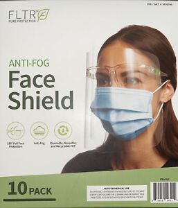 FLTR Pure Protection Anti-Fog Face Shields (10-Pack)