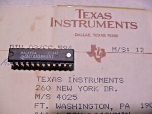 1-6  NOS TI&#039;s SN74A885NT COMPARATOR MAGNITUDE 8 Bit 24 Pin DIP IC