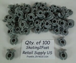 Qty. 100 Squeezable Inventory Control Clip Fits 0.312&#034; to 0.394&#034; Wire Peg hooks