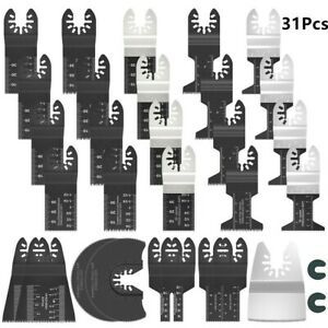 31Pcs Oscillating Multi Tool Saw Blades Fits For Dewalt Fein Bosch Ridgid Parts