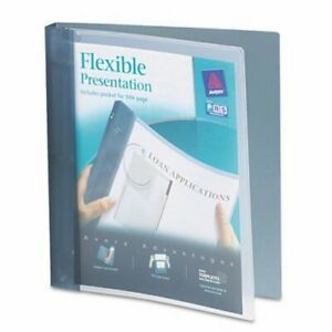 Avery Flexible Round Ring Presentation Binder, 1&#034; Capacity, Gray (AVE17676)