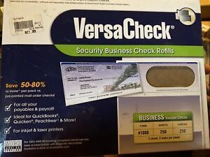 VersaCheck Security Business Check Refills: Form #1000 Business Voucher - Blue -