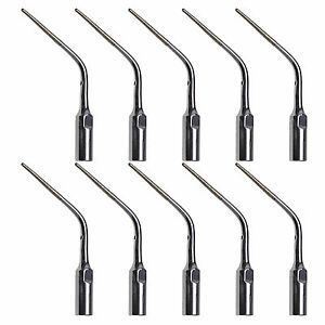 10 x Dental Ultrasonic Scaler Tip ED3D Diamond Coat For DTE SATELEC