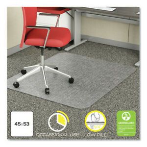 DEFLECTO CM11242COM Occasional Use Chair Mat for Low Pile Carpet, 45x53,
