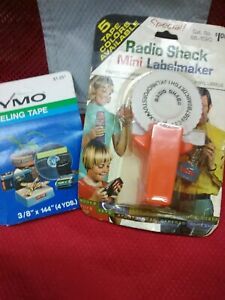 Vtg Dymo Radio Shack Mini Label Maker Orange 68-1020  Made in USA