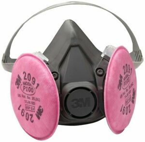 3M 6200 Half Face Respirator with 2091 Filter Set (Size Medium)