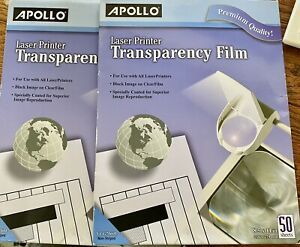 Apollo Laser Printer and Copier Transparency Film, 50 + 45 Sheets (VCG7060) READ