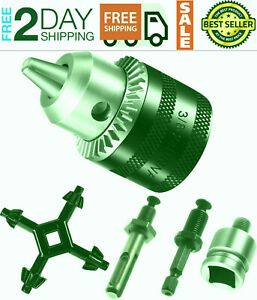 Herramienta de adaptador de portabrocas de 3/8 pulgadas con llave de