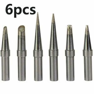 6pcs Electronics Welding Irons Tips Replace For Soldering Pencil Solder Stations