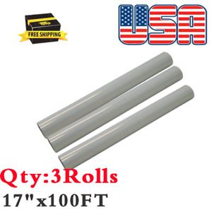 3Rolls 17&#034;x100FT Waterproof Inkjet Milky Transparency Film for Screen Printing