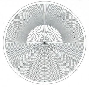 14&#034; - Optical Comparator Chart Overlay Mylar - North American Made