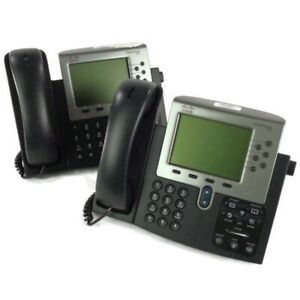 Lot of 2 Cisco 7900 Series CP-7962G LCD IP VoIP Business Office Phone