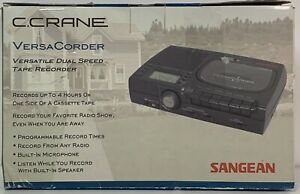 Sangean Versa Corder Dual Speed Cassette Recorder C.Crane New