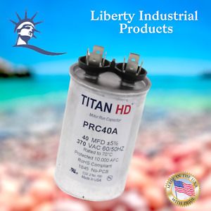 Mars Replacement Titan Hd Run Capacitor 40 Mfd 370V Round 12221 By Titan