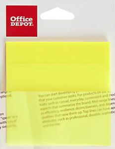 Translucent Sticky Notes, 3&#034; x 3&#034;, 50 Notes Per Pad (BRAND NEW, PACK OF 3)