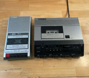 READ- Sanyo Cassette Memo-Scriber TRC 9010 &amp; Realistic CRT-70 Cassette Recorder
