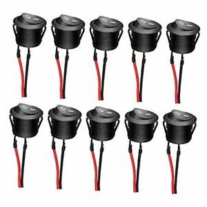 /10Pcs Round Rocker Switch AC 6A/250V 10A/125V SPST 2 Pins 2 Position 10PCS