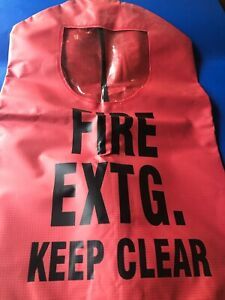 RED FIRE EXTINGUISHER COVER for 5lb-20lb Extinguisher 20&#034; x 12 1/2&#034; W/WINDOW