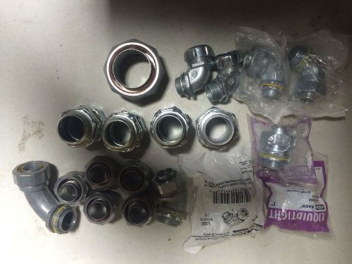 Lot Of 19 New Seal Tight Fittings Connectors Various Sizes