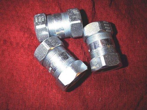 Electrical rigid  conduit threadless compression couplings 3/4&#034; lot of 3 for sale
