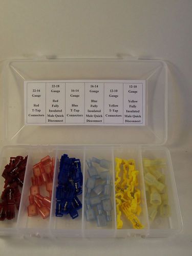 T-tap connector assortment - red, blue &amp; yellow  22-10 gauge - 3 sizes 60 pieces for sale