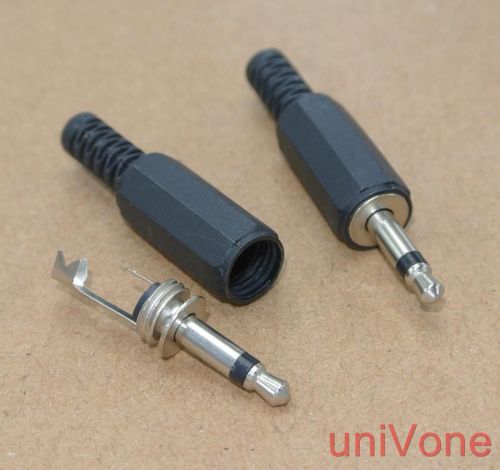 3.5mm Mono plug audio connector with cable boot.10pcs