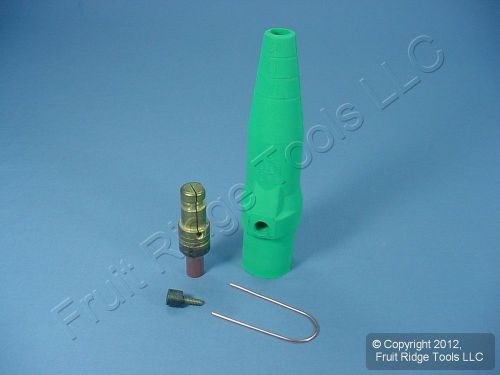 Leviton green ect 16 series male detachable cam-type plug 220a crimped 16d25-g for sale