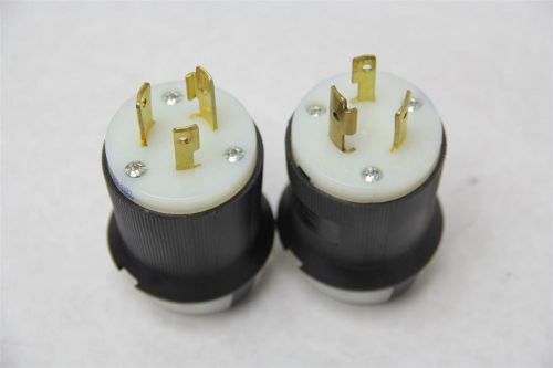 Lot of 2 hubbell hbl2321 20a 250v twist-lock plugs insulgrip power entry for sale