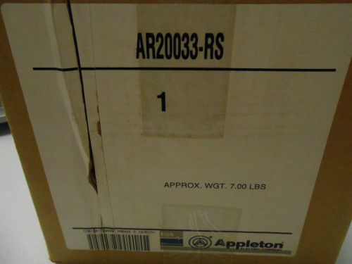 APPLETON AR20033RS 3P 3W 600 V PIN &amp; SLEEVE REVERSE SERVICE RECEPTACLE