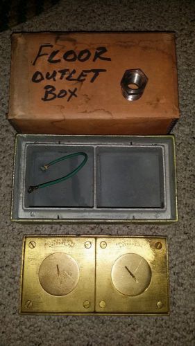 Vintage industrial steampunk fullman &amp; co. latrobe pa floor outlet box for sale