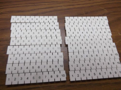 (Quantity 16) 1-10 Terminal Block Marker Label Number Strips for Wire
