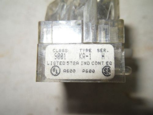 (H14) 1 USED SQUARE D 9001 KA-1 CONTACT BLOCK
