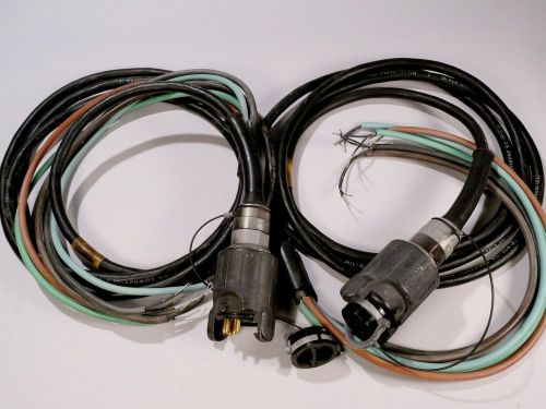 Mating pair gar let 10 pin connectors 26ft cable telephone 18ga. for sale