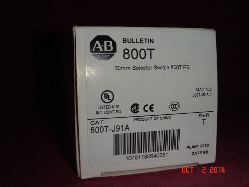 Allen Bradley 800T-J91A Selector Switch (NIB)