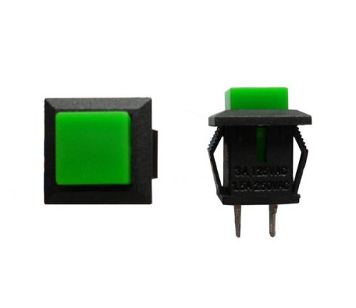 20x push button switch with lock 3a 125v/1a 250v green long version 2 pins for sale