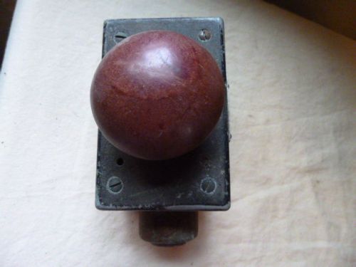 Vtg industrial machine steampunk red emergency shut off button kill switch stop for sale