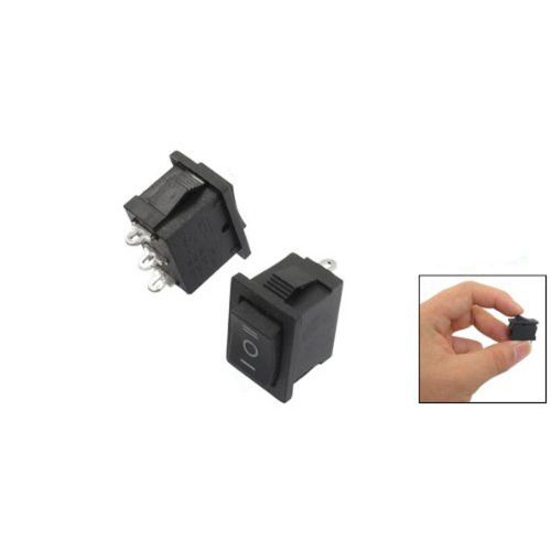 5 pcs spdt on/off/on mini black 3 pin rocker switch ac 6a/250v 10a/125v sg for sale