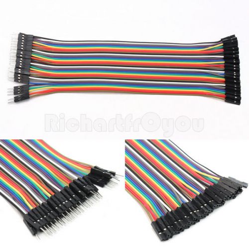 Durable 40pcs 20cm 1P-1P Male to Female Jumper Wire For Arduino Breadboard New