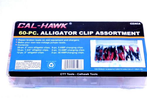 60pc. Alligator Clip Assortment Jumper leads Assortment Kit
