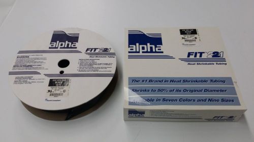 50&#039; alpha fit221-3/4&#034; black heat shrink tubing 2:1 shrink ratio mil-dtl-23053/5c for sale
