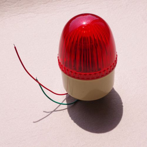 24VDC RED MINI Beacon Warning Signal Light Lamp Spiral Fixed