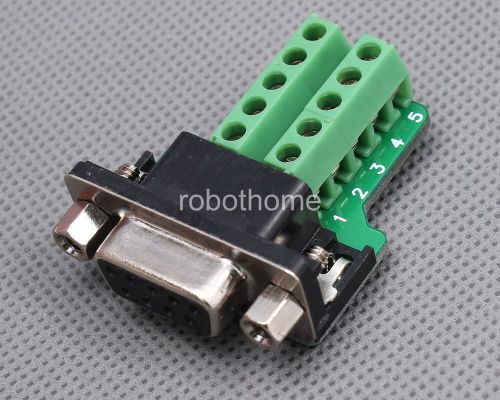 DB9-M9 Stable Nut Type Connector 9Pin Female Adapter Terminal RS232 to Terminal