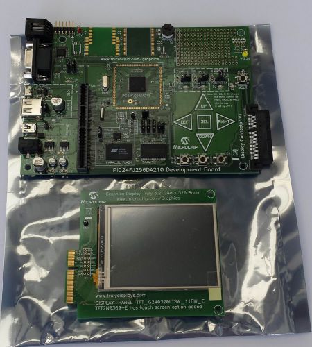 Microchip pic24fj256da210 hardware development board, kit, w truly 3.2&#034; display for sale