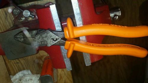 Klein 1000 volt insulated linesman pliers for sale