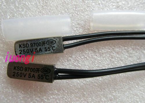 3pcs KSD9700 55?C 250V 5A Thermostat Temperature BiMetal Switch NO Normally open
