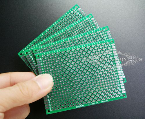 5pcsx protoboard circuit fibre glass diy prototype double-side 6x8cm pcb board for sale
