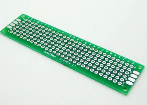 100pcs double side prototype pcb bread board tinned universal 2x8 20mmx80mm fr4 for sale