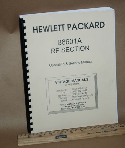 Hewlett Packard 86601A RF Section Operating &amp; Service Manual (BD1)